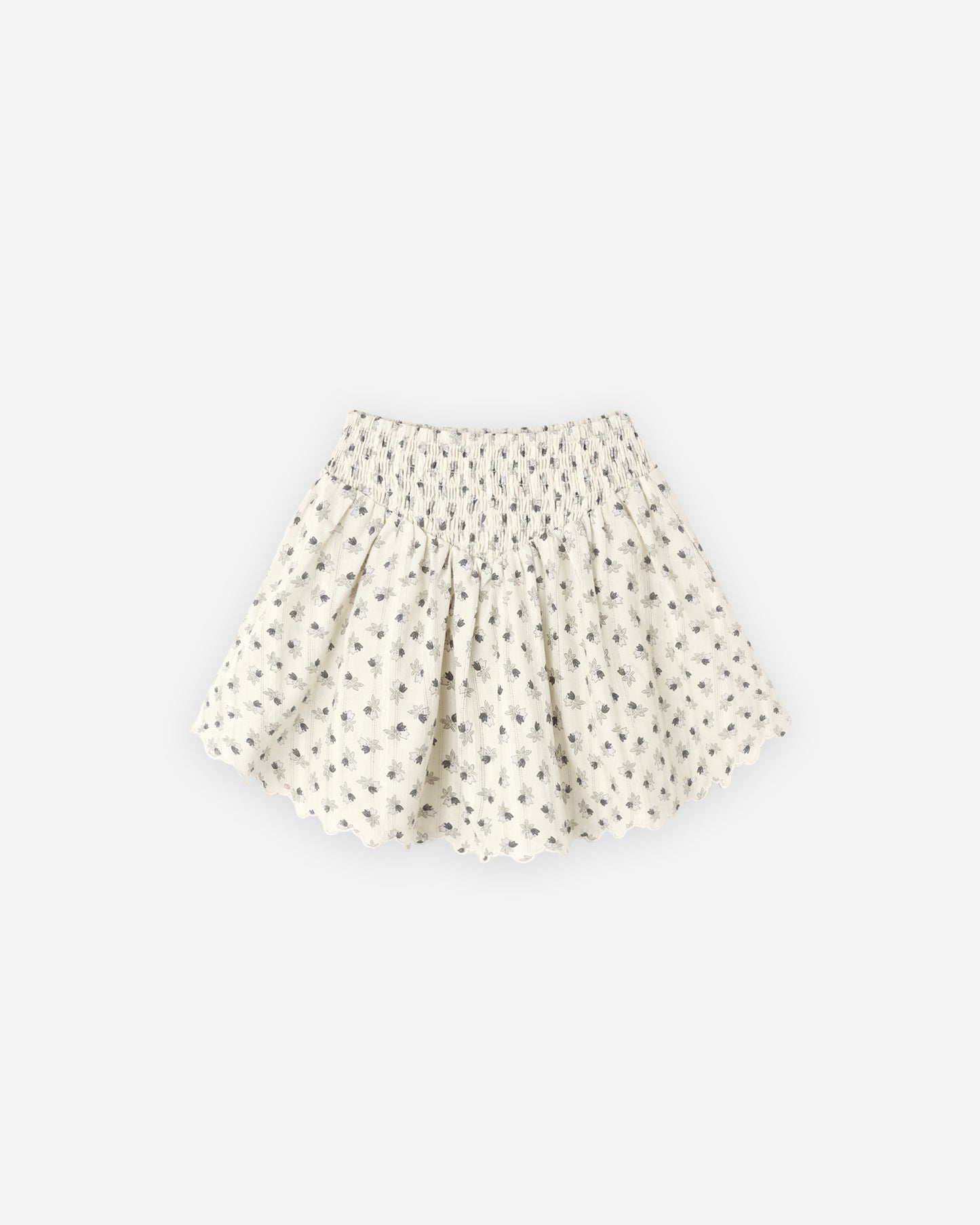 SMOCKED V MINI SKIRT VINTAGE FLEUR