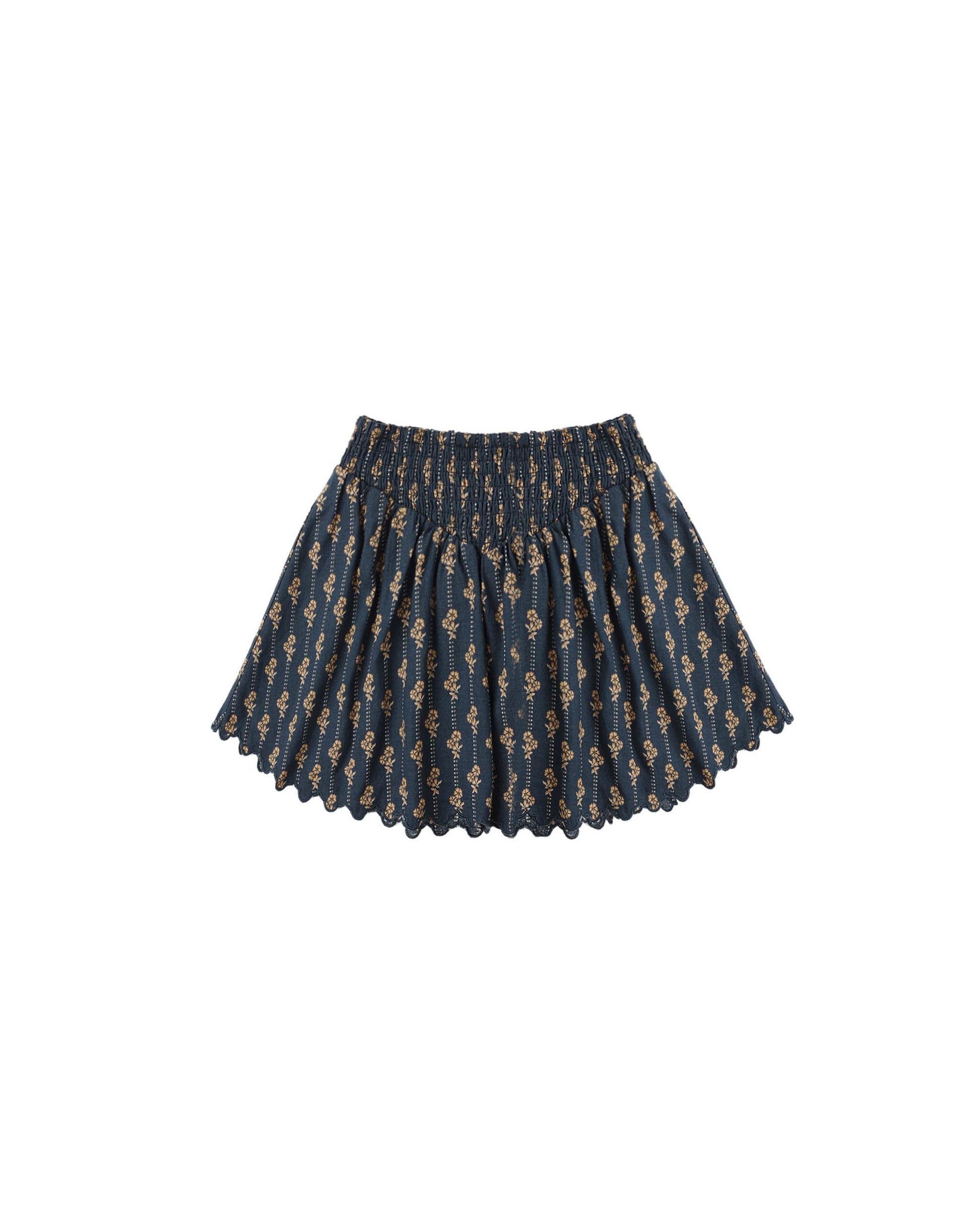 SMOCKED V MINI SKIRT || VINTAGE BLOOM