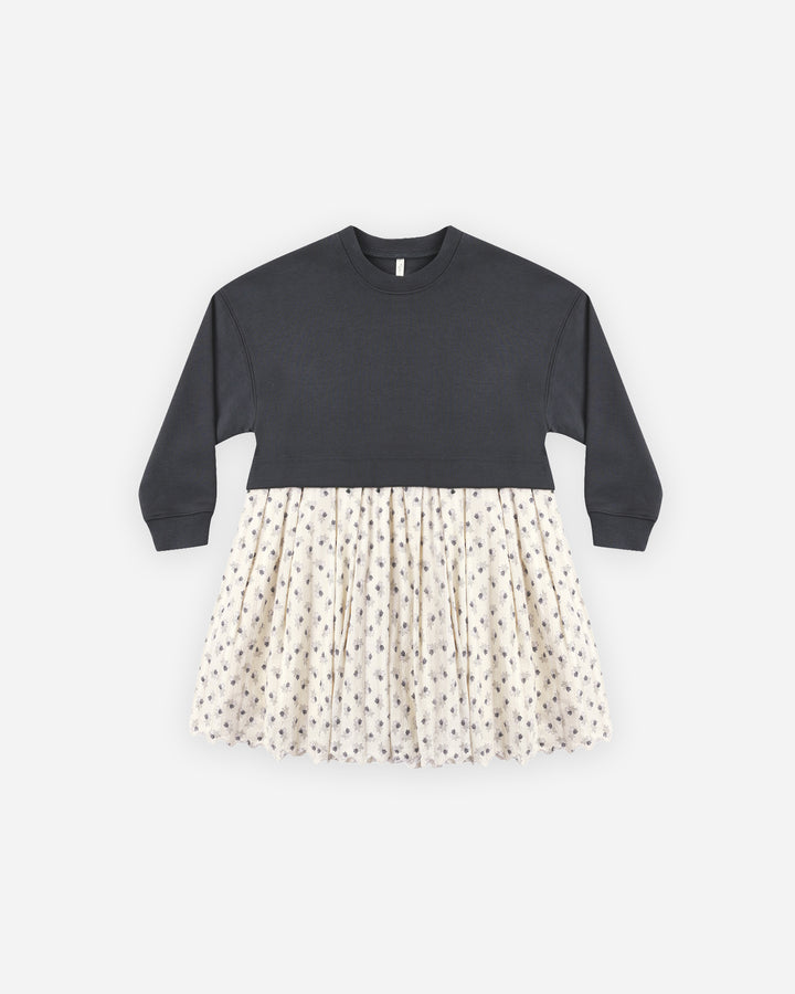 SWEATSHIRT DRESS VINTAGE FLEUR