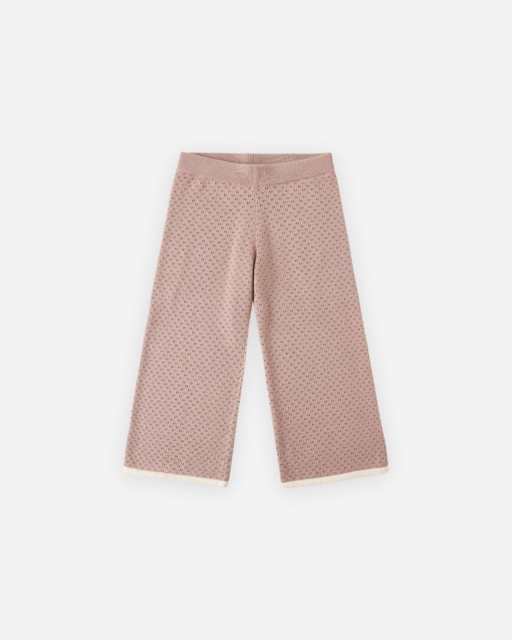POINTELLE KNIT PANT ROSEWOOD