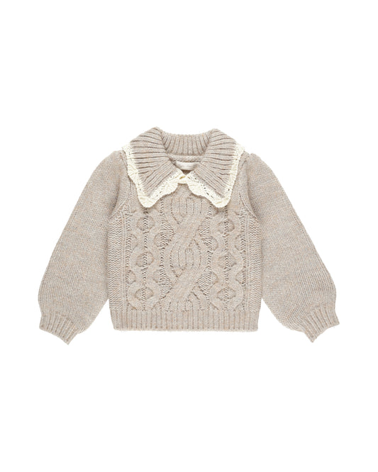 ALICE SWEATER || HEATHERED SAND