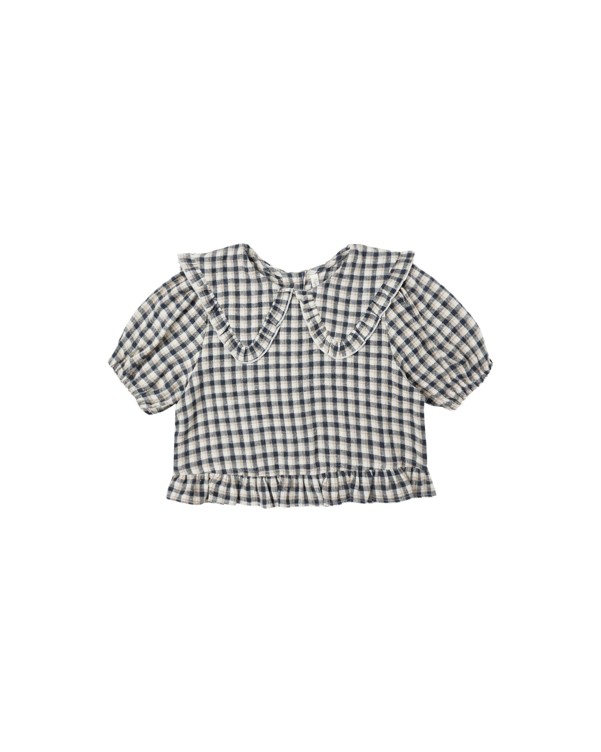 PRAIRIE BLOUSE || NAVY CHECK