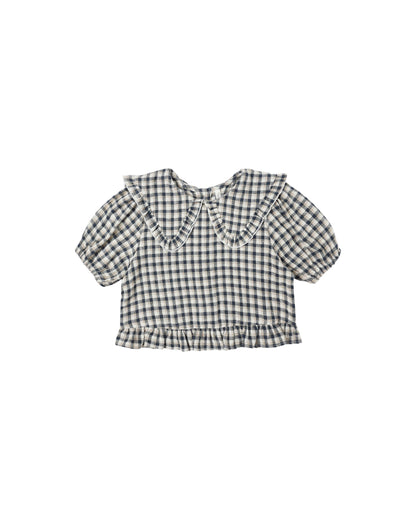 PRAIRIE BLOUSE || NAVY CHECK