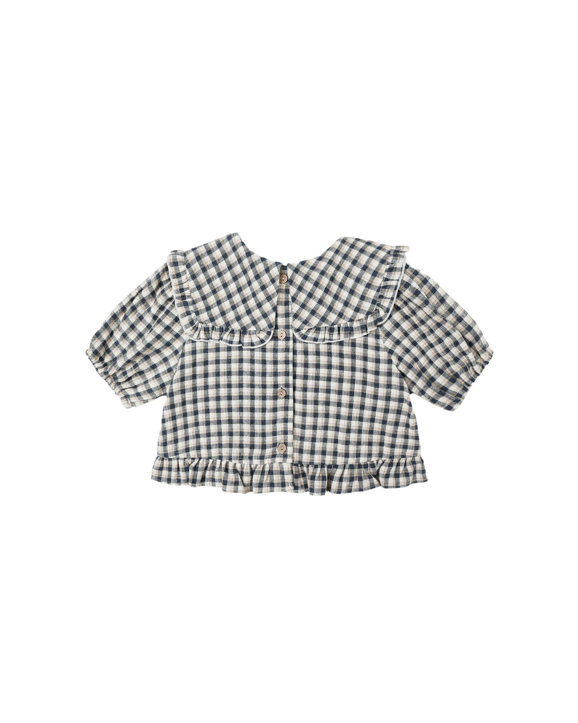 PRAIRIE BLOUSE || NAVY CHECK