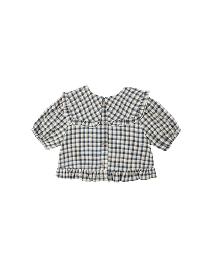 PRAIRIE BLOUSE || NAVY CHECK