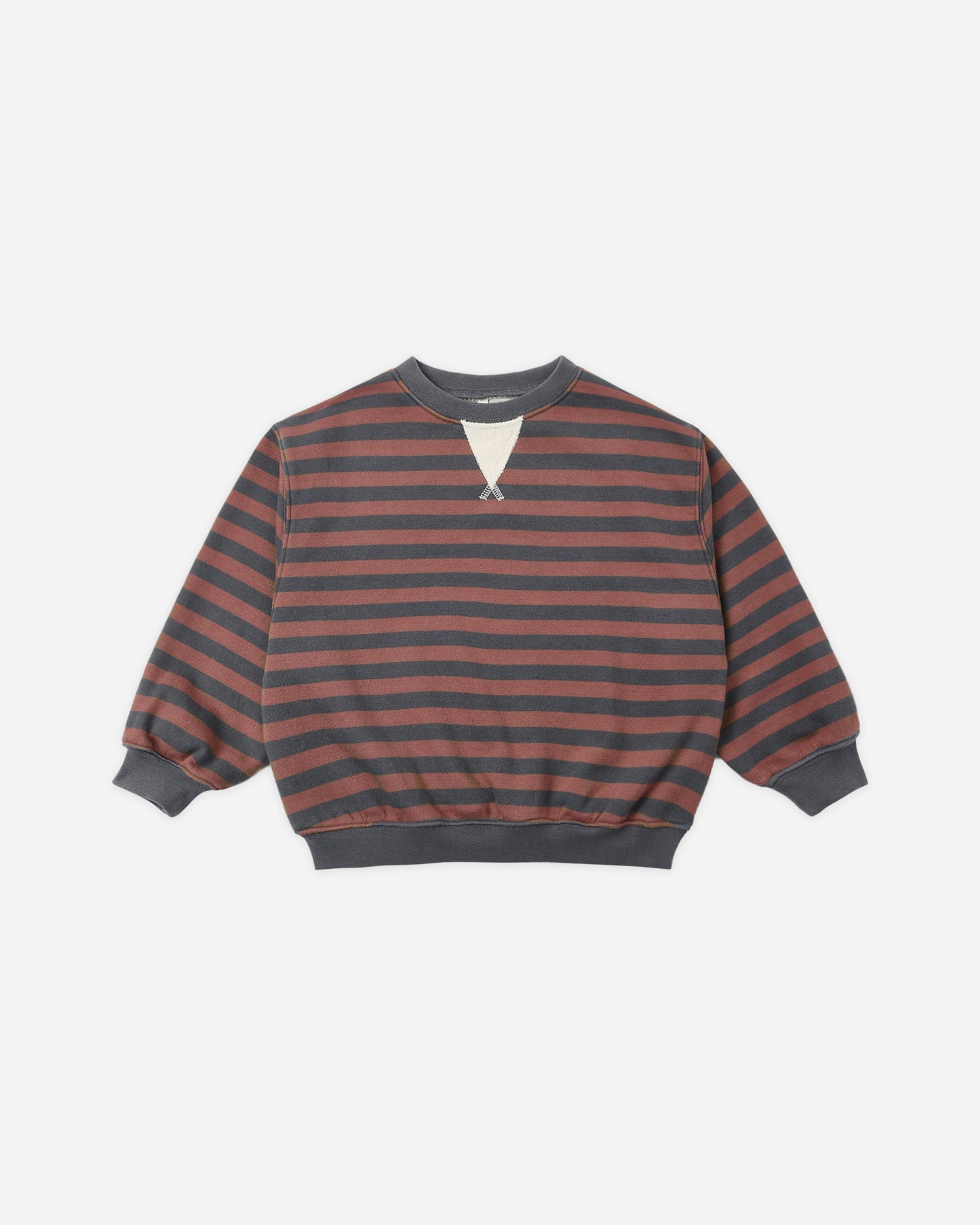 OVERSIZED CREW MULBERRY STRIPE