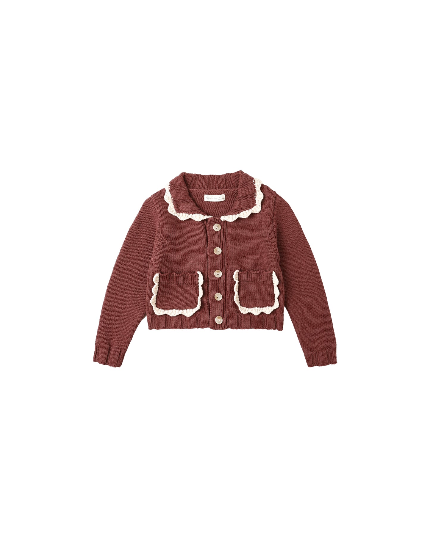 COLLARED CARDIGAN || BURGUNDY