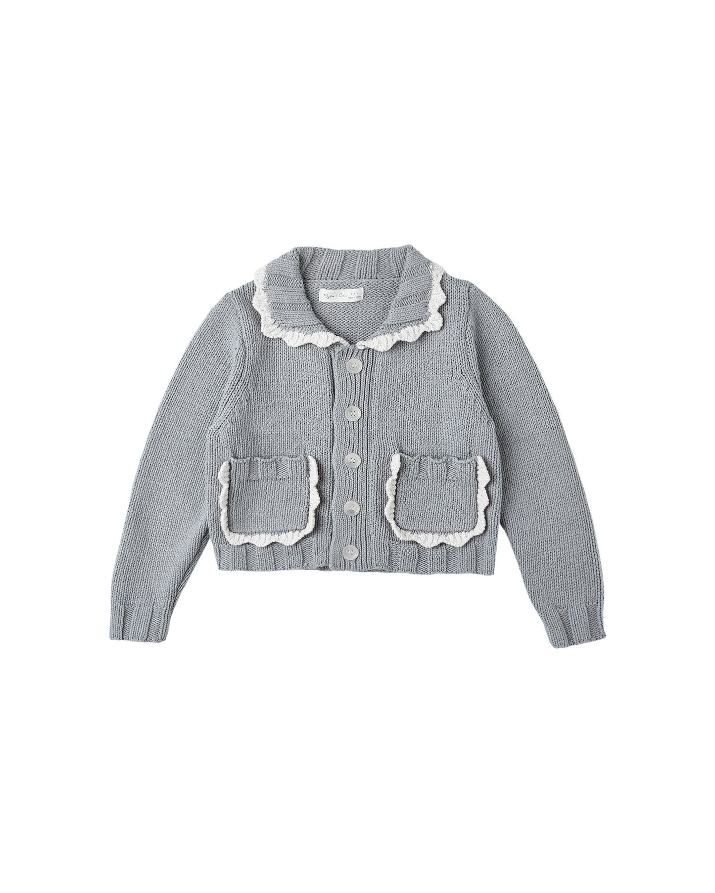 COLLARED CARDIGAN || DUSTY BLUE
