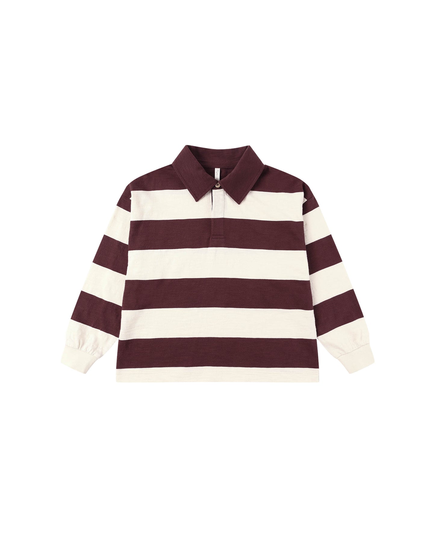 RUGBY POLO || BURGUNDY STRIPE