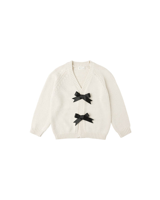 BOW CARDIGAN || NATURAL