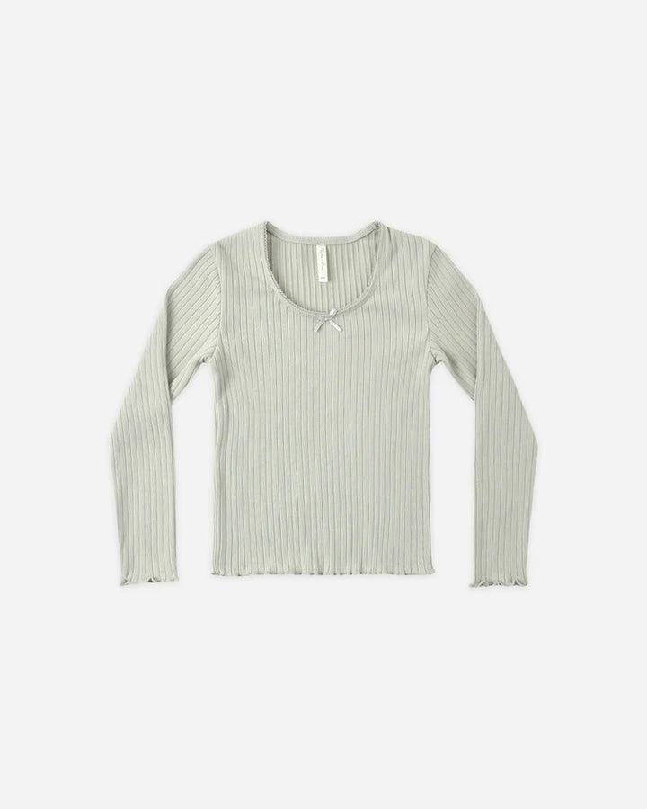 RIBBED LONG SLEEVE SAGE