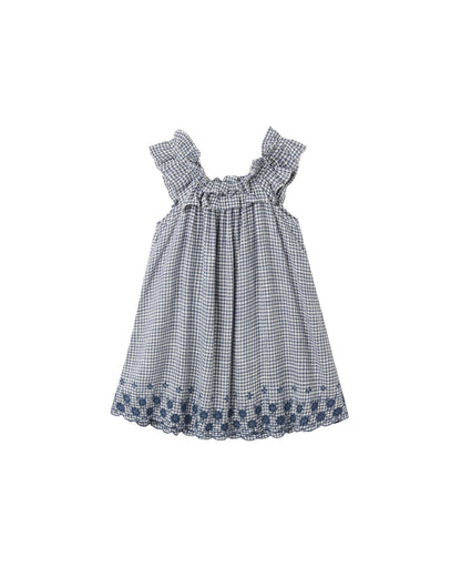 LENNON DRESS MARINE GINGHAM
