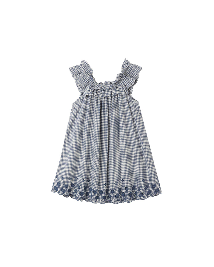 LENNON DRESS MARINE GINGHAM
