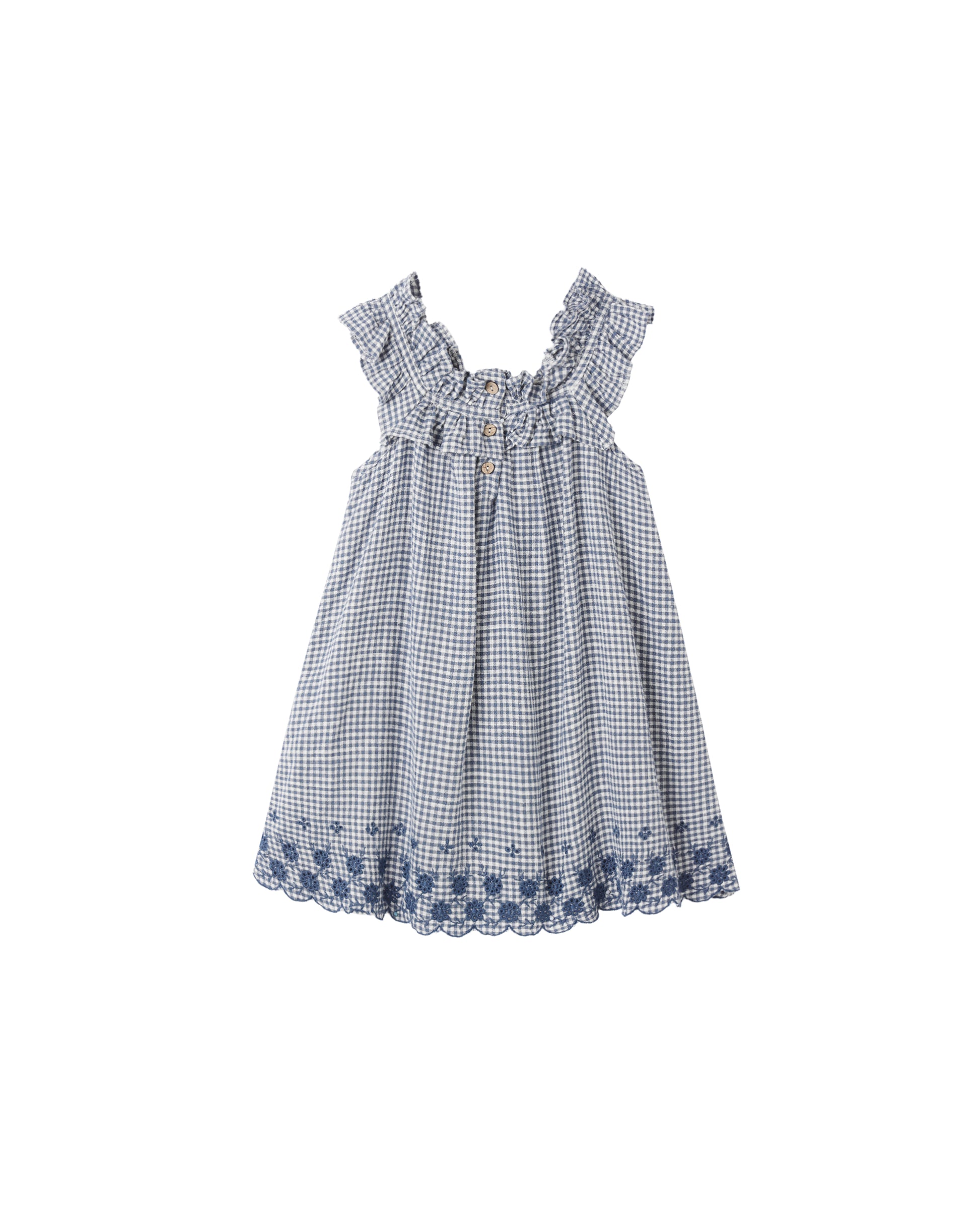 LENNON DRESS MARINE GINGHAM