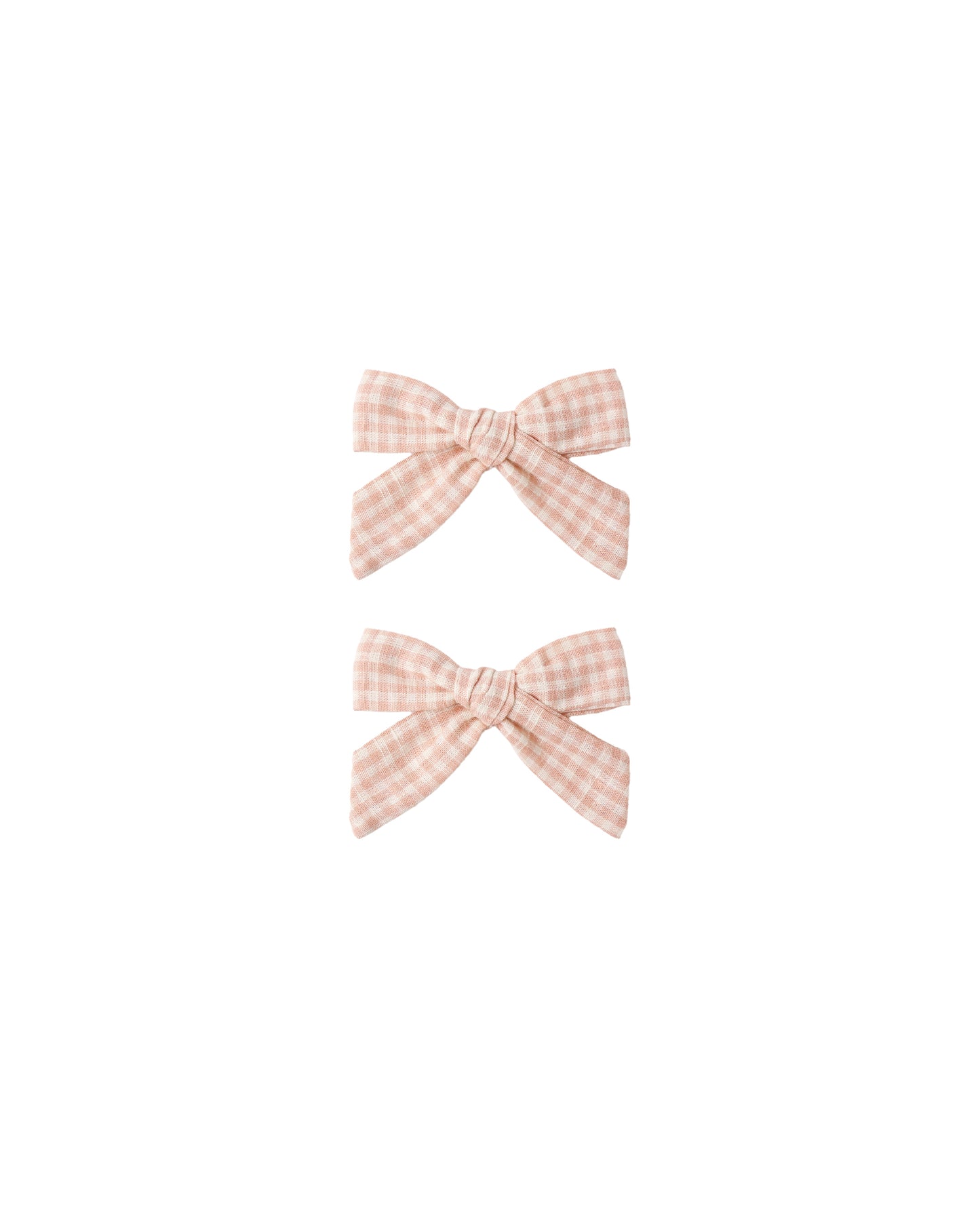 BOWS, SET OF 2 PETAL GINGHAM