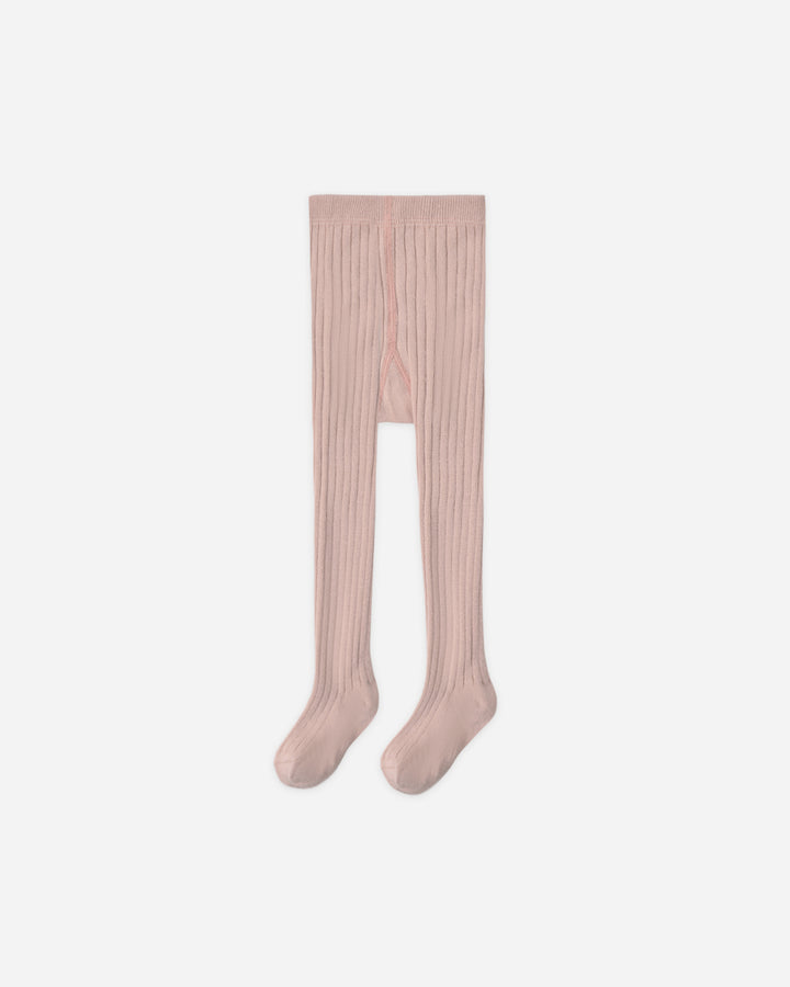 RIBBED TIGHTS ROSEWOOD