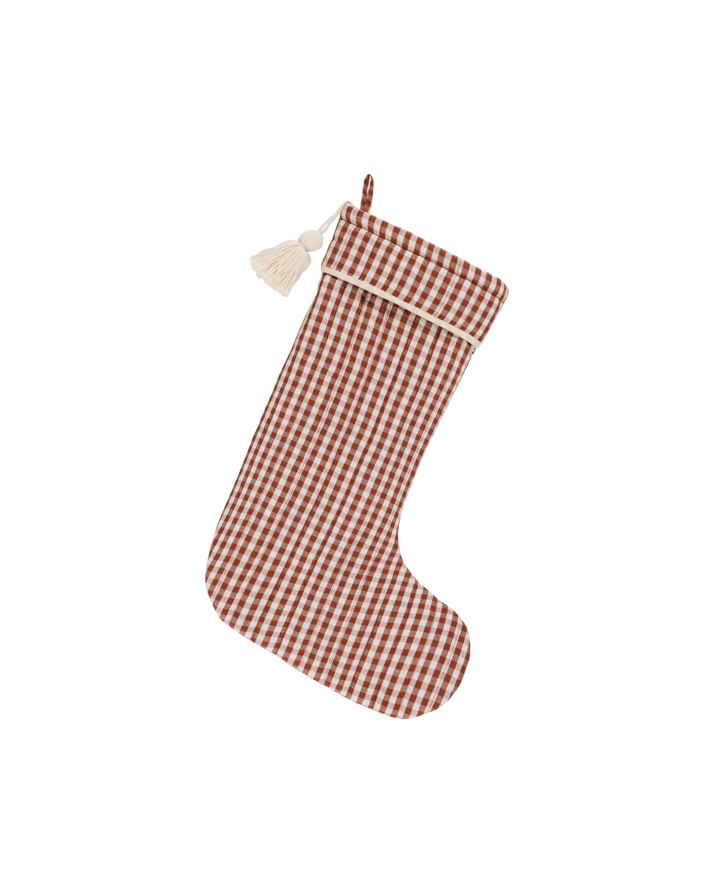 CHRISTMAS STOCKING || BRICK GINGHAM