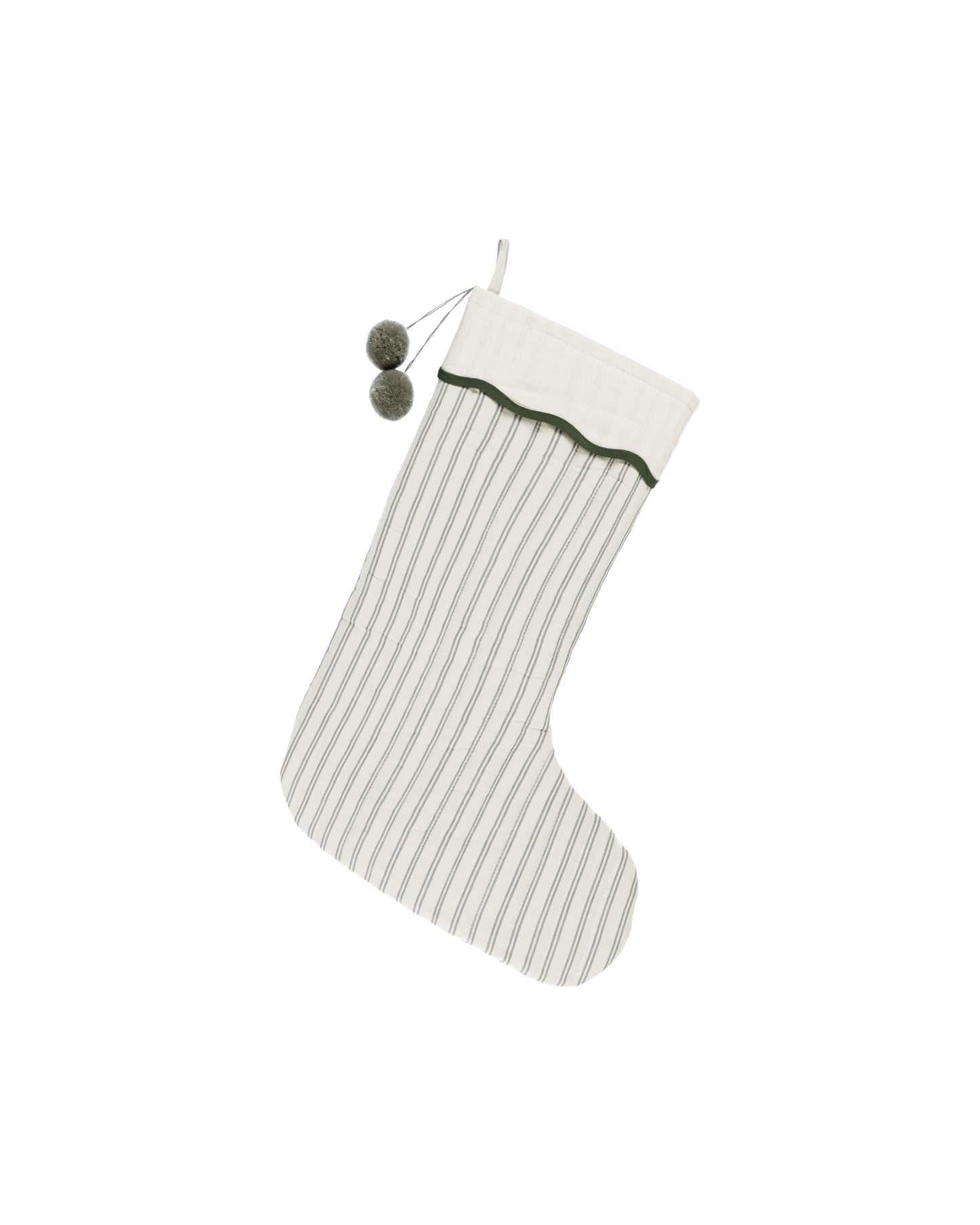 CHRISTMAS STOCKING || FOREST PINSTRIPE