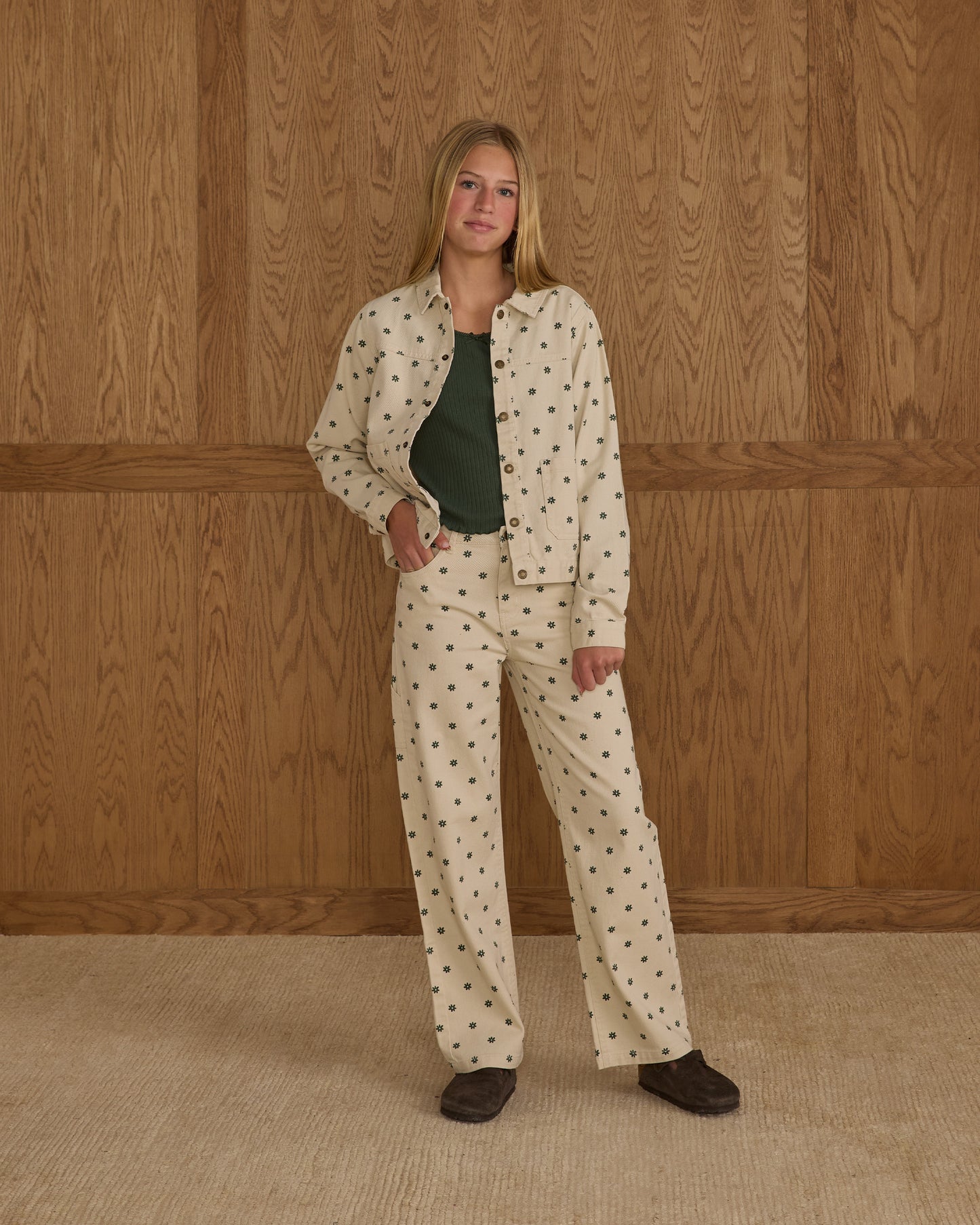 BAGGY WIDE LEG DENIM || MINI DAISY - TEEN