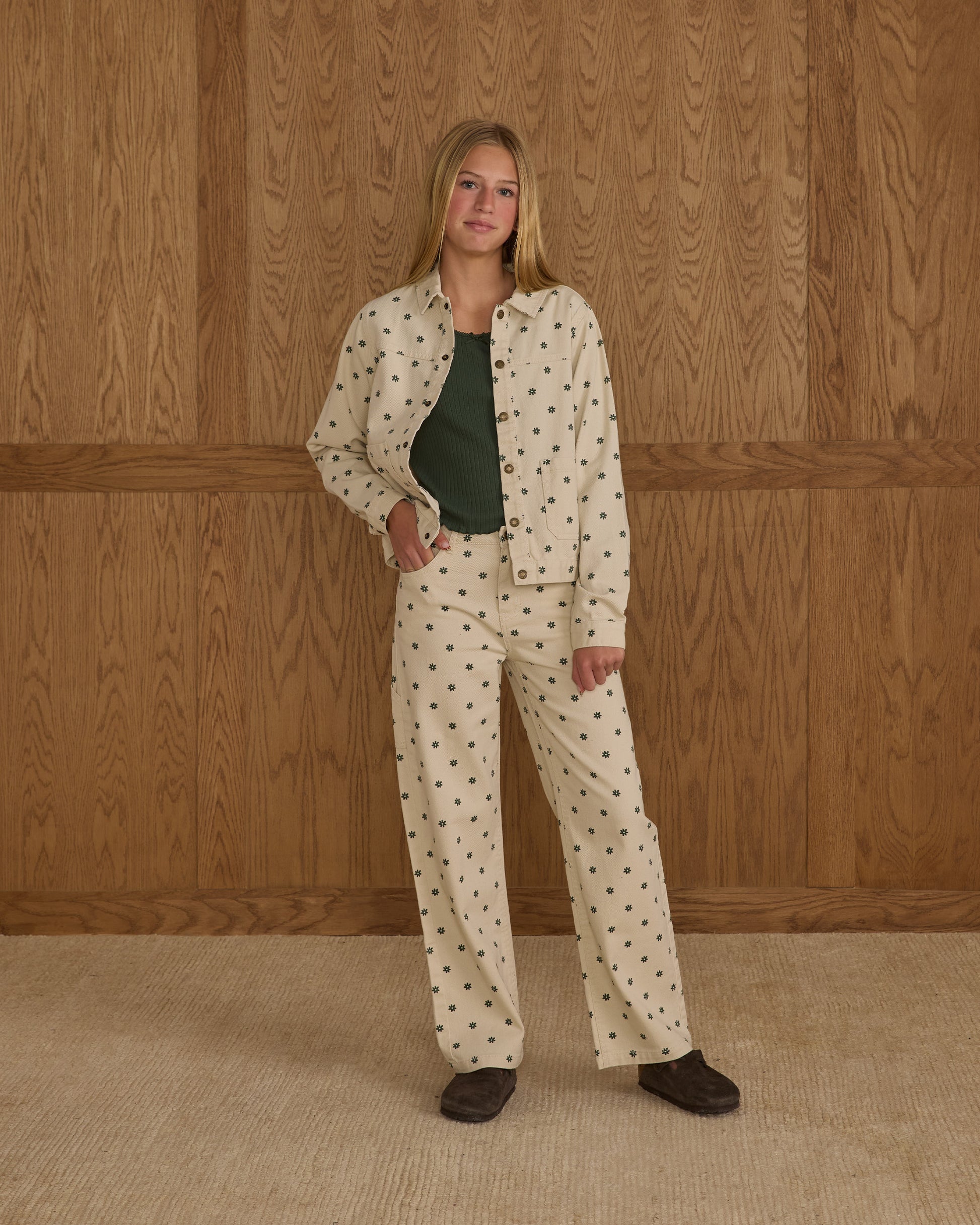 BAGGY WIDE LEG DENIM || MINI DAISY - TEEN