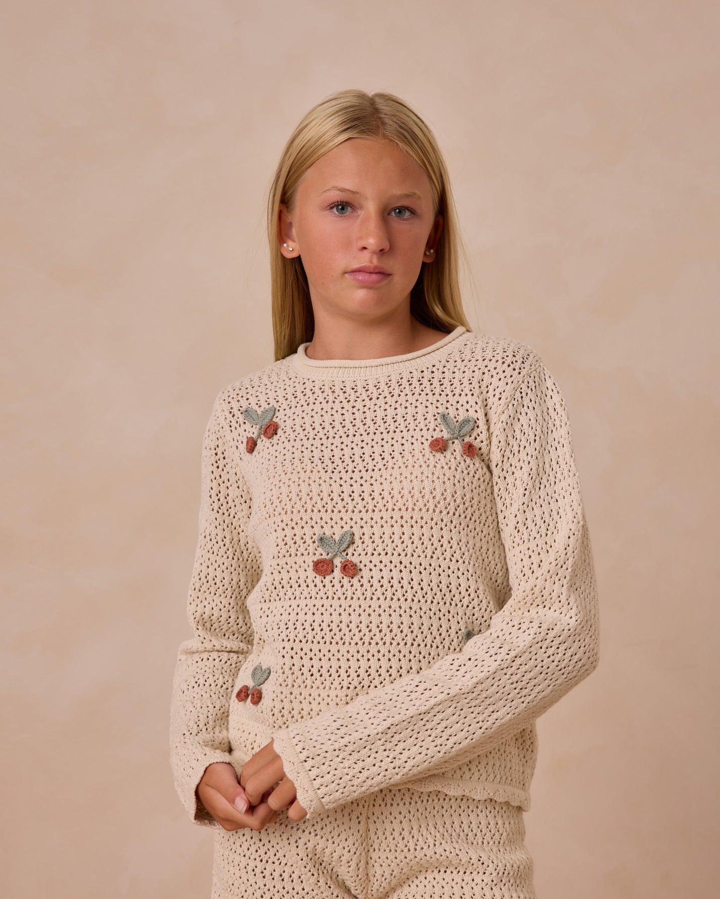 CROCHET KNIT PULLOVER || CHERRIES