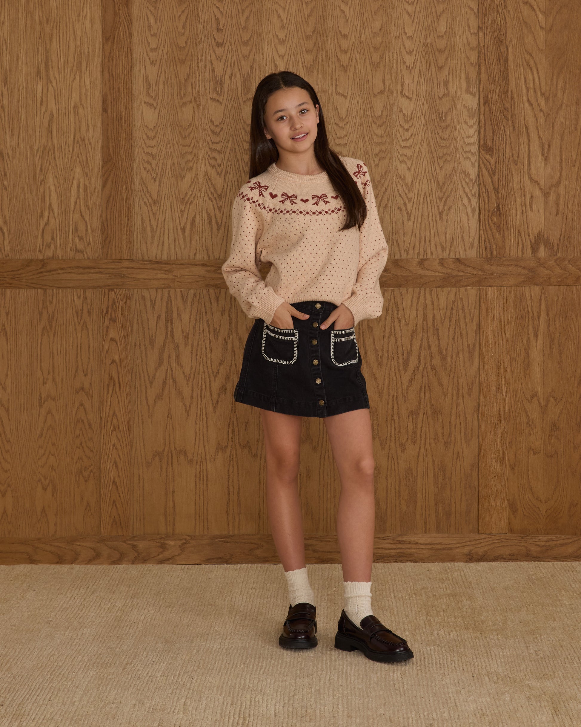 FAIR ISLE SWEATER || BOWS - TEEN