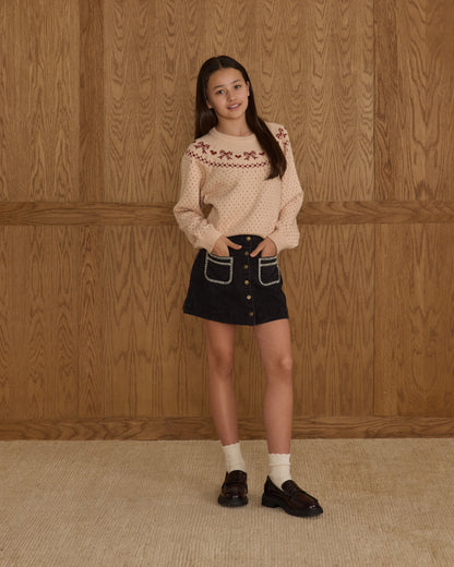 FAIR ISLE SWEATER || BOWS - TEEN