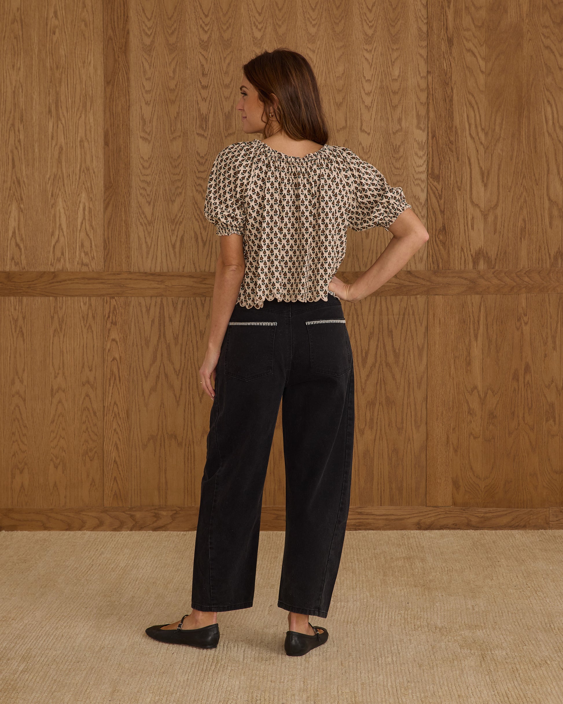 BARREL DENIM | WASHED BLACK