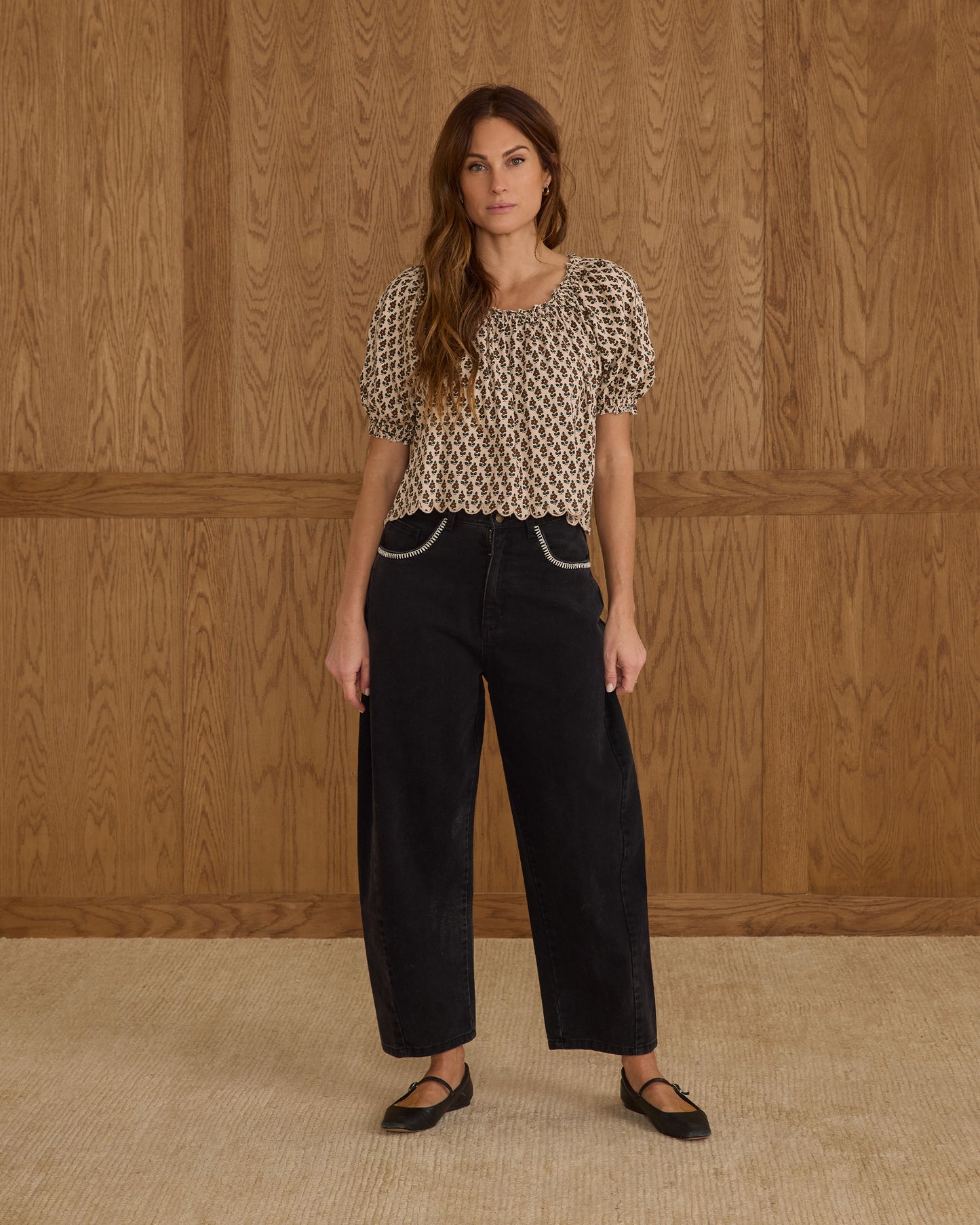 BARREL DENIM | WASHED BLACK