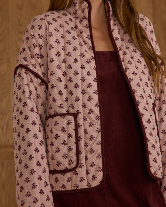 QUILTED JACKET | BLUSH FLEUR