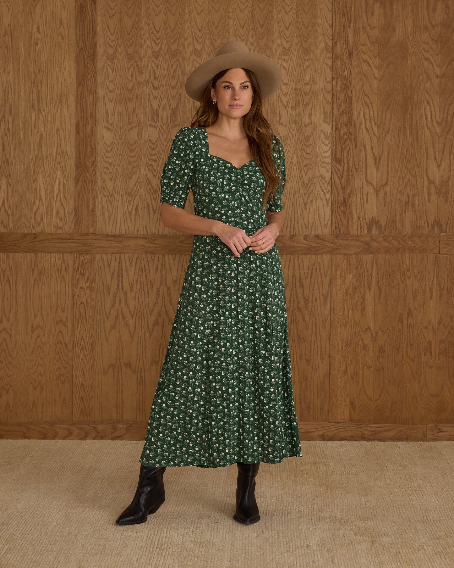 VIOLET DRESS | GREEN DITSY