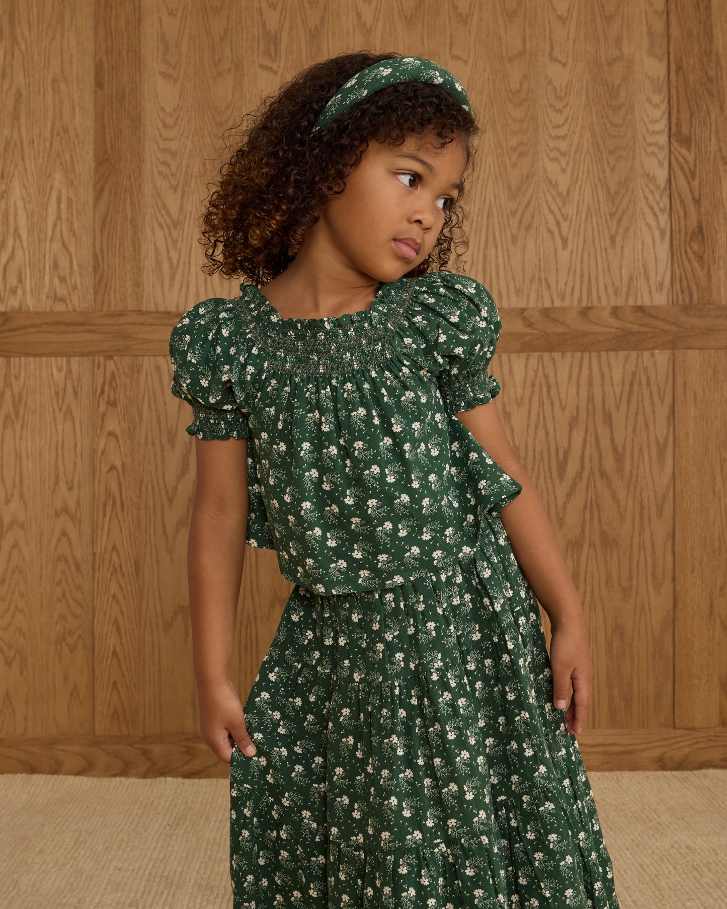 PADDED HEADBAND || GREEN DITSY