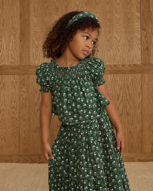 PADDED HEADBAND || GREEN DITSY