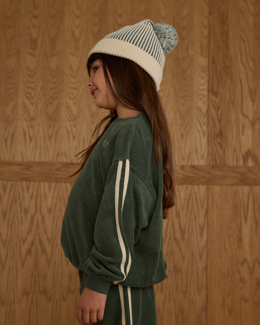 BEANIE || GREEN STRIPE