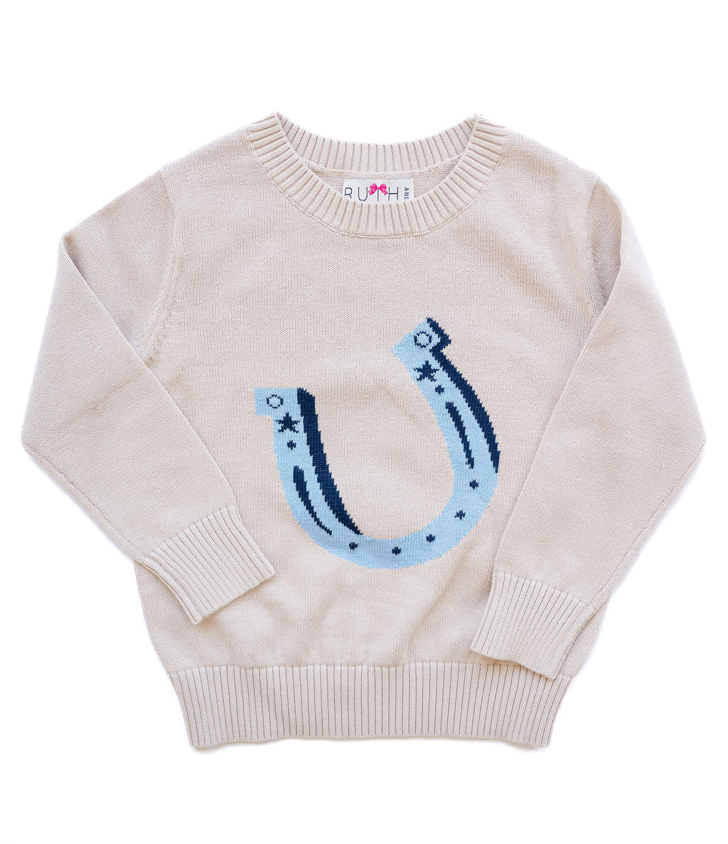Blue Horseshoe Sweater