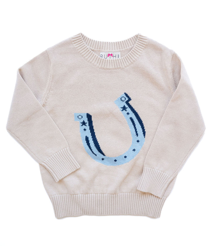 Blue Horseshoe Sweater