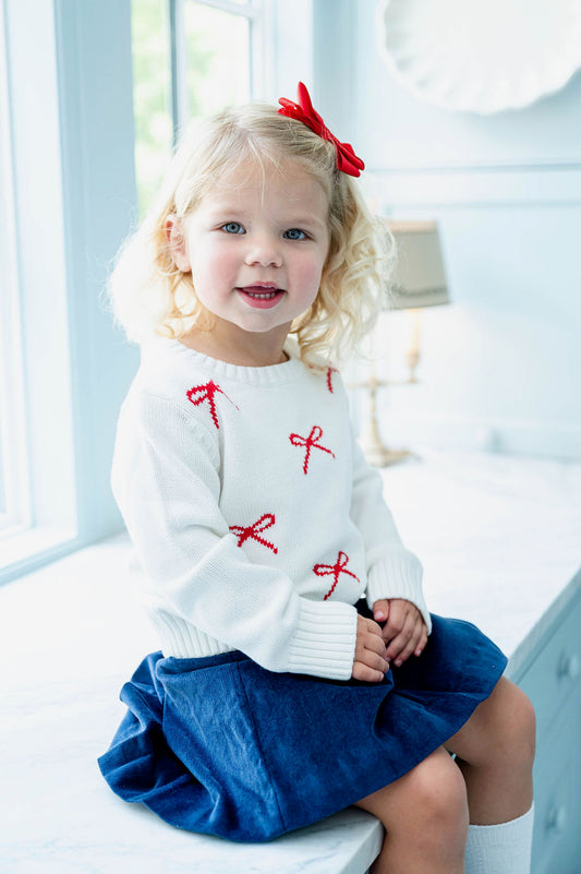 Red/White Bows Sweater