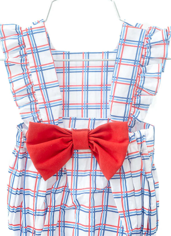 Morgan Pinafore Dress | Patriotic Plaid