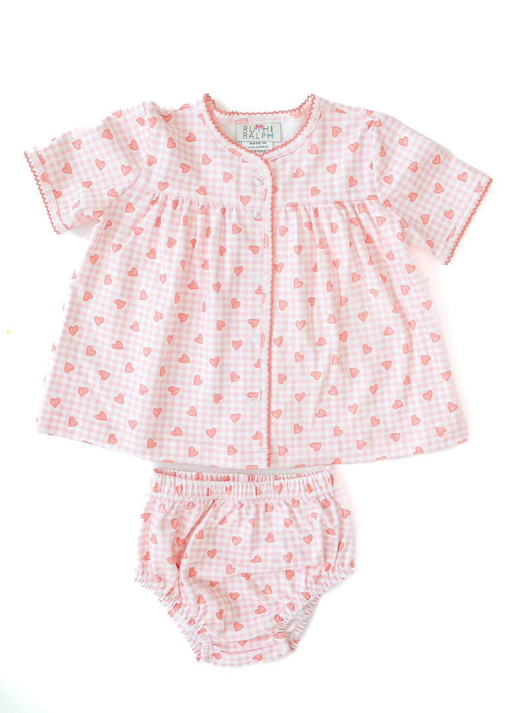 Hearts Pink Layette Set