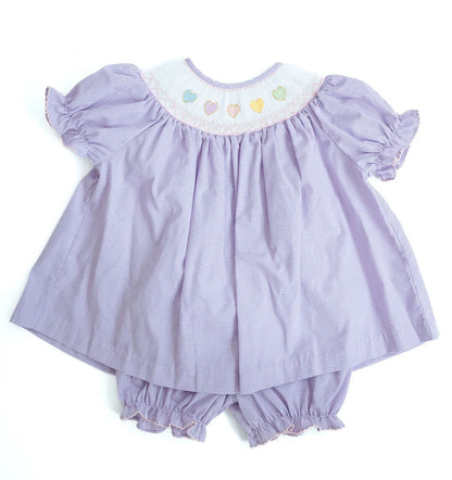 Rainbow Hearts Annabelle Bloomer Set