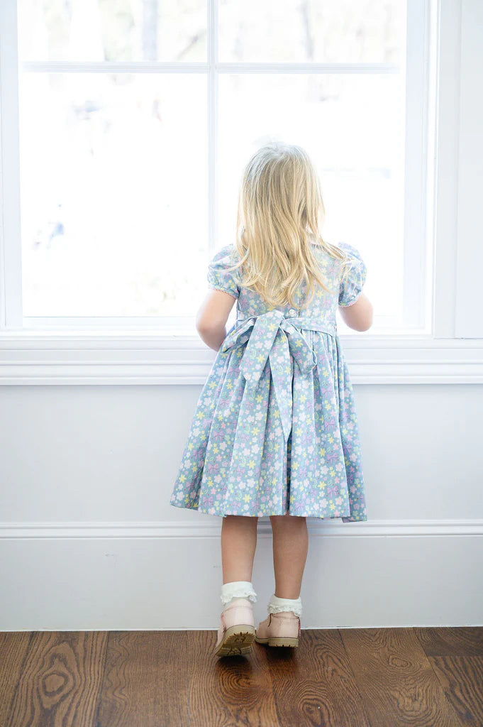Flowers and Bows Smocked Caroline Dress