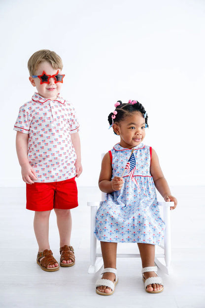 Patriotic Floral Libby Dress