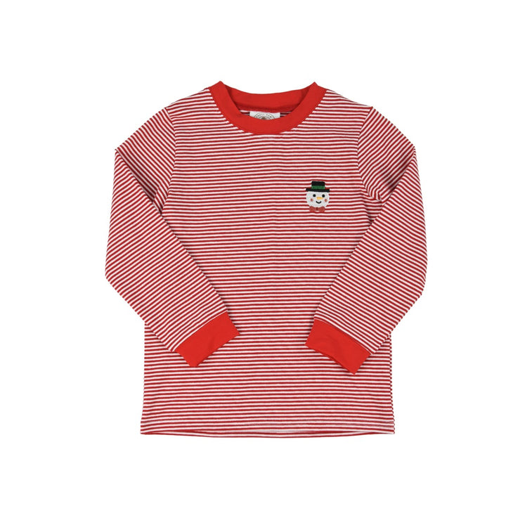 Red Stripe Frosty Crew Cuff Longsleeve Tee