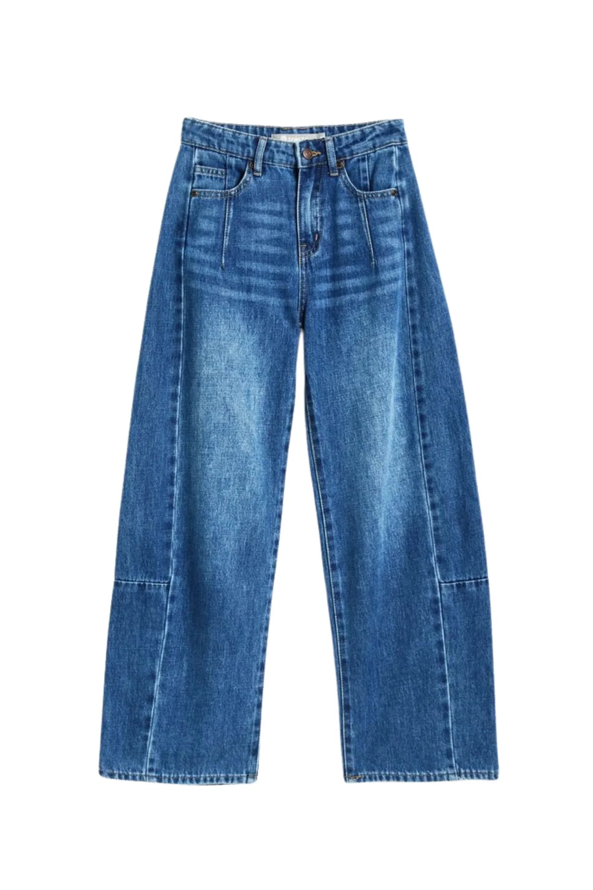 Dark Wash Barrel Jeans