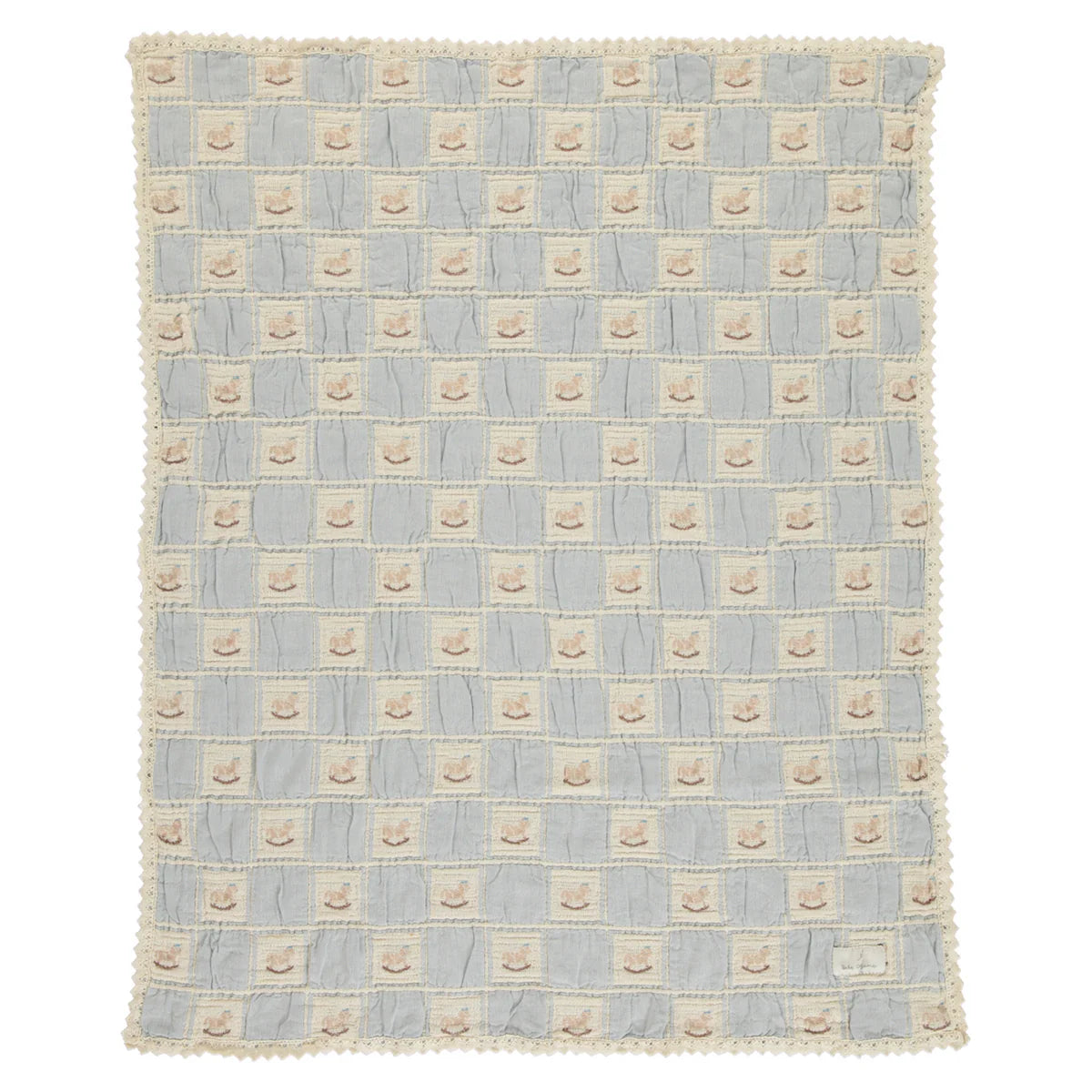 Rocking Horse Blanket | Blue Horse Patchwork