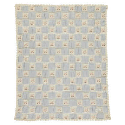 Rocking Horse Blanket | Blue Horse Patchwork