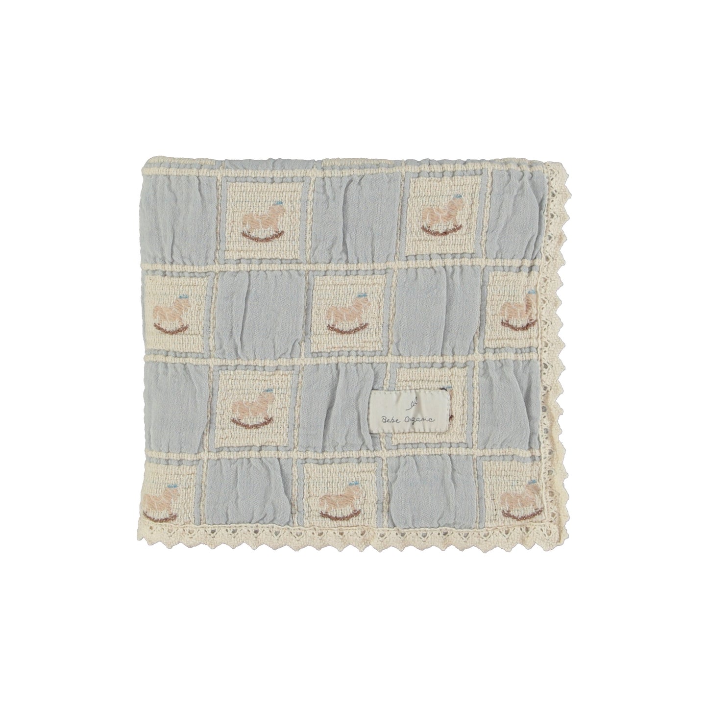 Rocking Horse Blanket | Blue Horse Patchwork