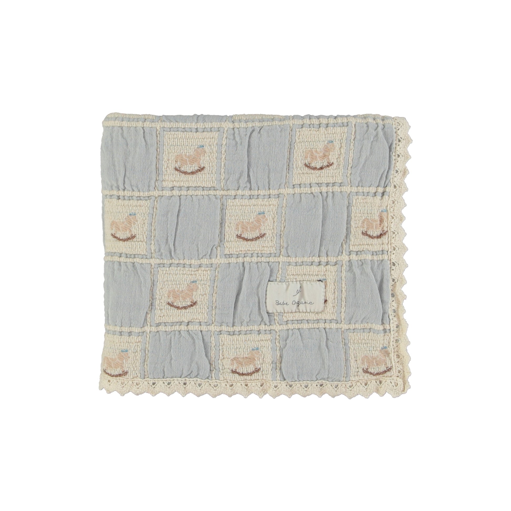 Rocking Horse Blanket | Blue Horse Patchwork