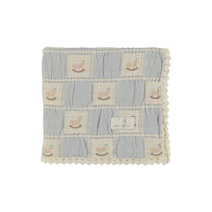 Rocking Horse Blanket | Blue Horse Patchwork