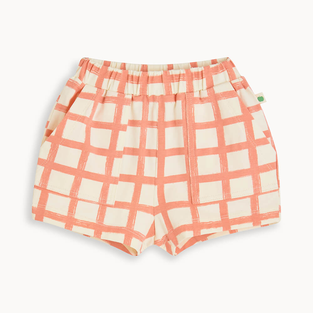 Jersey Shorts | Terracotta Checker